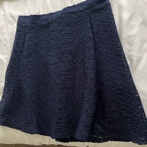 Never Worn Zara Navy Textured A-Line Mini Skirt